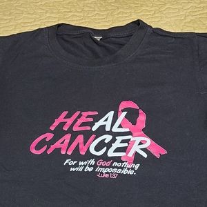 Heal Cancer Pink Ribbon T shirt size S
